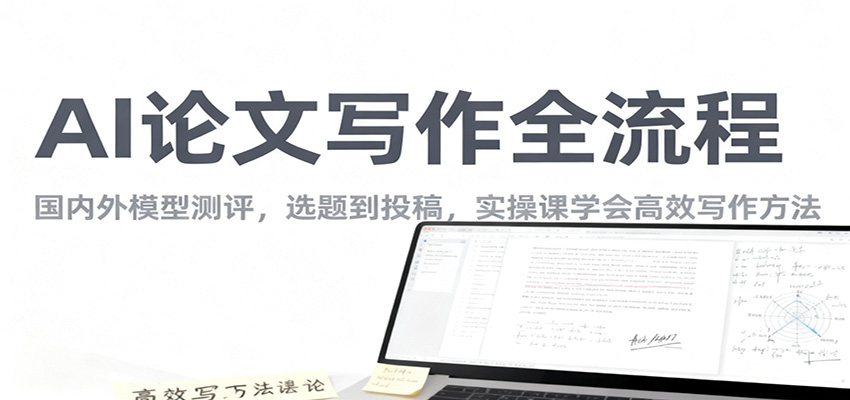 AI论文写作全流程，国内外模型测评，选题到投稿，实操课学高效写作方法-百盛轻创