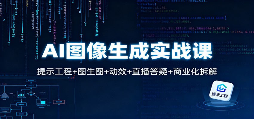 AI图像生成实战课：提示工程+图生图+动效+直播答疑+商业化拆解-百盛轻创