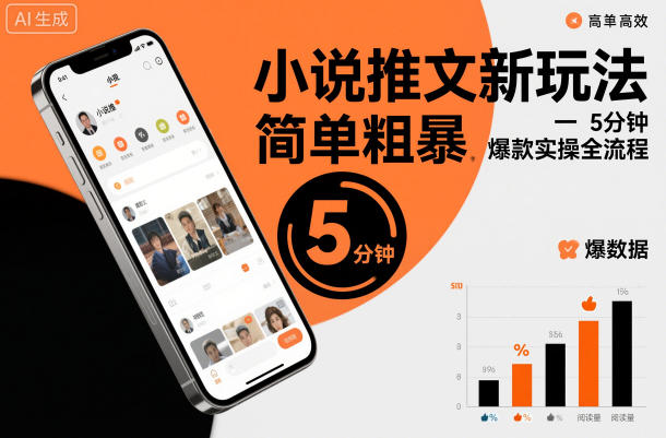 小说推文新玩法，简单粗爆，5分种一个爆款实操全流程-小艾项目网