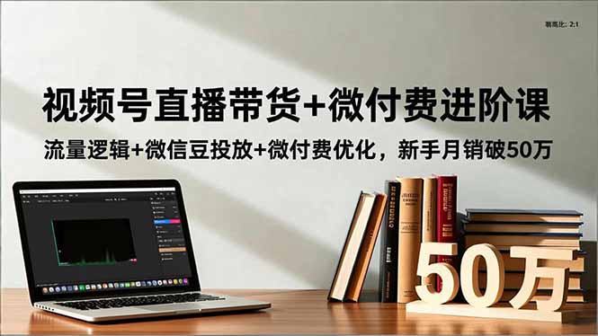 视频号直播带货+微付费进阶课：流量逻辑+微信豆投放+微付费优化，新手月销破50万-百盛轻创