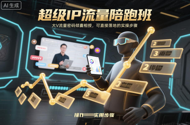 超级IP流量陪跑班，大V流量密码倾囊相授，可直接落地的实操步骤-百盛轻创
