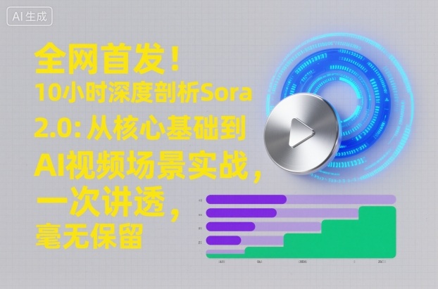全网首发！10小时深度剖析Sora 2.0：从核心基础到AI视频场景实战，一次讲透，毫无保留-百盛轻创