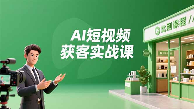 AI短视频获客实战课，数字人创作、实体行业应用、精准引流，30天获取客源月入6万+-小艾项目网