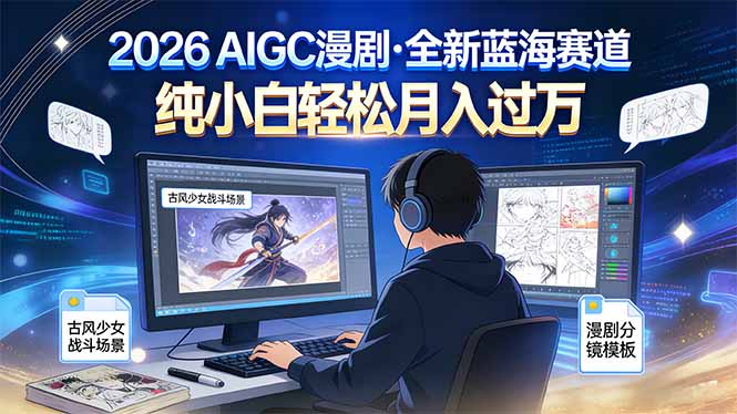 2026年全新蓝海赛道，纯小白轻松月入过万-小艾项目网
