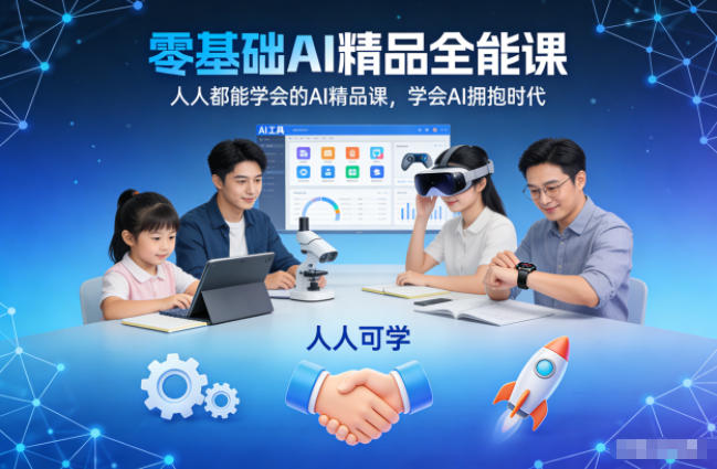 零基础AI精品全能课，人人都能学会的AI精品课，学会AI拥抱时代-百盛轻创