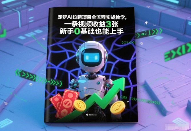即梦AI拉新项目全流程实战教学，一条视频收益3张，新手0基础也能上手-小艾项目网