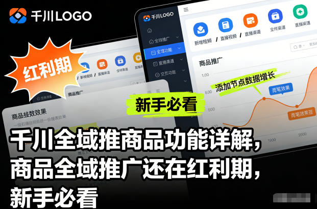 千川全域推商品功能详解，商品全域推广还在红利期，新手必看-百盛轻创