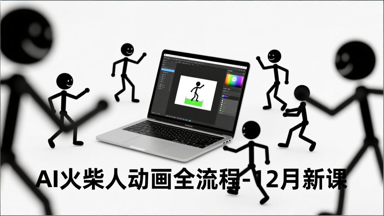 AI火柴人动画全流程-12月新课，文案生成、声音克隆、视频剪辑，零基础快速产出动画-百盛轻创