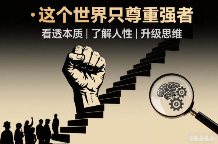 开悟1.0：这个世界只尊重强者，看透本质-了解人性-升级思维-小艾项目网