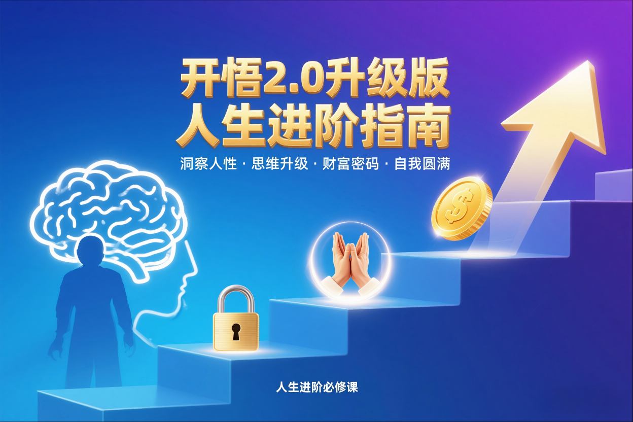 开悟2.0升级版人生进阶指南，洞察人性-思维升级-财富密码-自我圆满-百盛轻创
