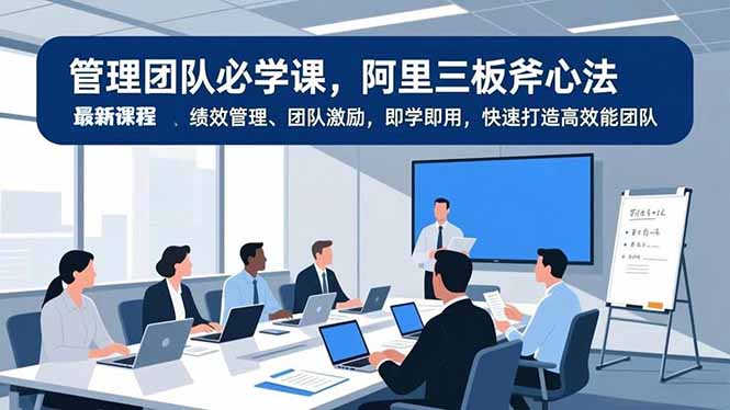 管理团队必学课，阿里三板斧心法、绩效管理、团队激励，即学即用，快速打造高效能团队-百盛轻创