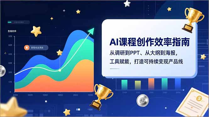 AI课程创作效率指南，从调研到PPT、从大纲到海报，工具赋能，打造可持续变现产品线-百盛轻创
