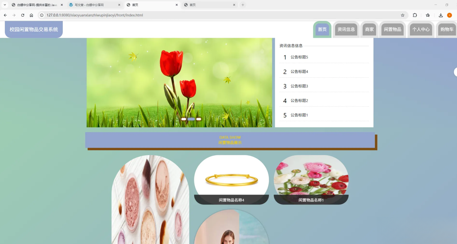 基于Spring Boot的校园闲置物品交易系统代码-百盛轻创