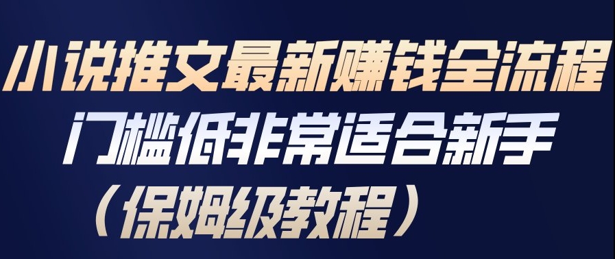 小说推文最新賺钱全流程，门槛低非常适合新手(保姆级教程)-百盛轻创