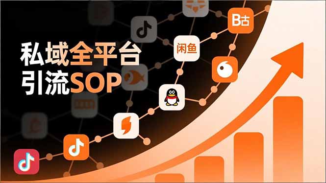 私域全平台引流SOP，抖音/快手/小红书/微信/QQ/B站/闲鱼等，技术合集，高效转化公域流量-小艾项目网