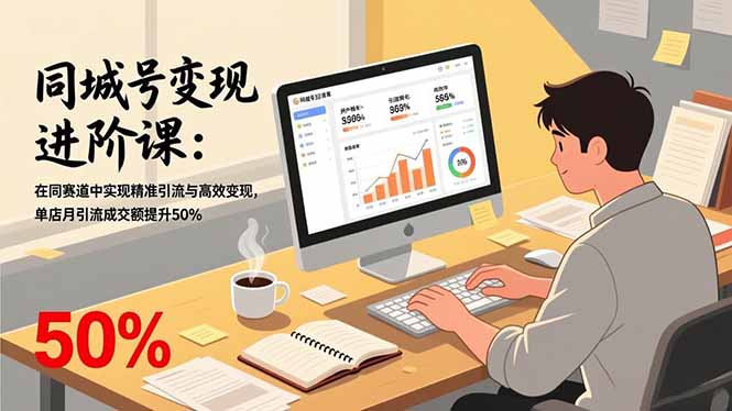 同城号变现进阶课：在同城赛道中实现精准引流与高效变现，单店月引流成交额提升50%-百盛轻创