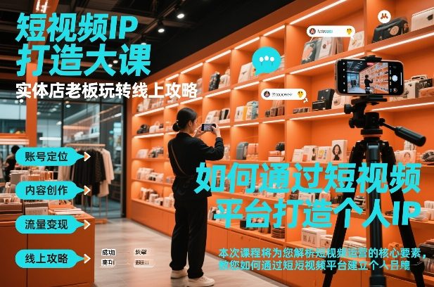 短视频ip打造大课，实体店老板玩转线上攻略-百盛轻创