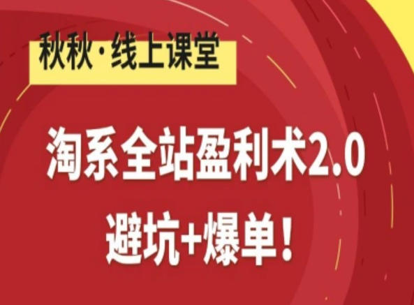 淘系全站盈利术2.0，避坑+爆单-百盛轻创