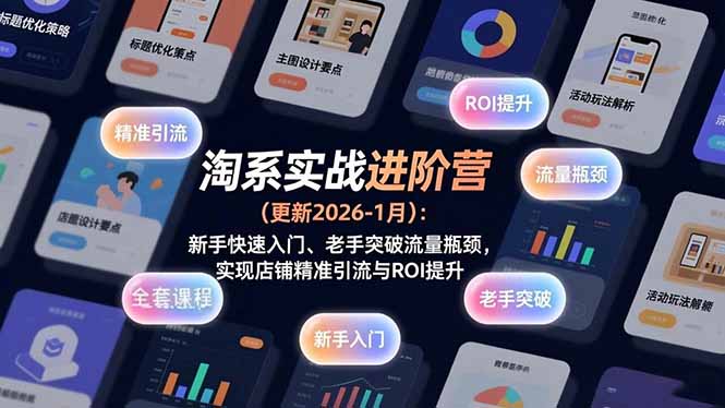 淘系实战进阶营(更新2026-1月-小艾项目网