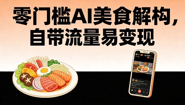 零门槛AI美食解构，自带流量易变现-百盛轻创