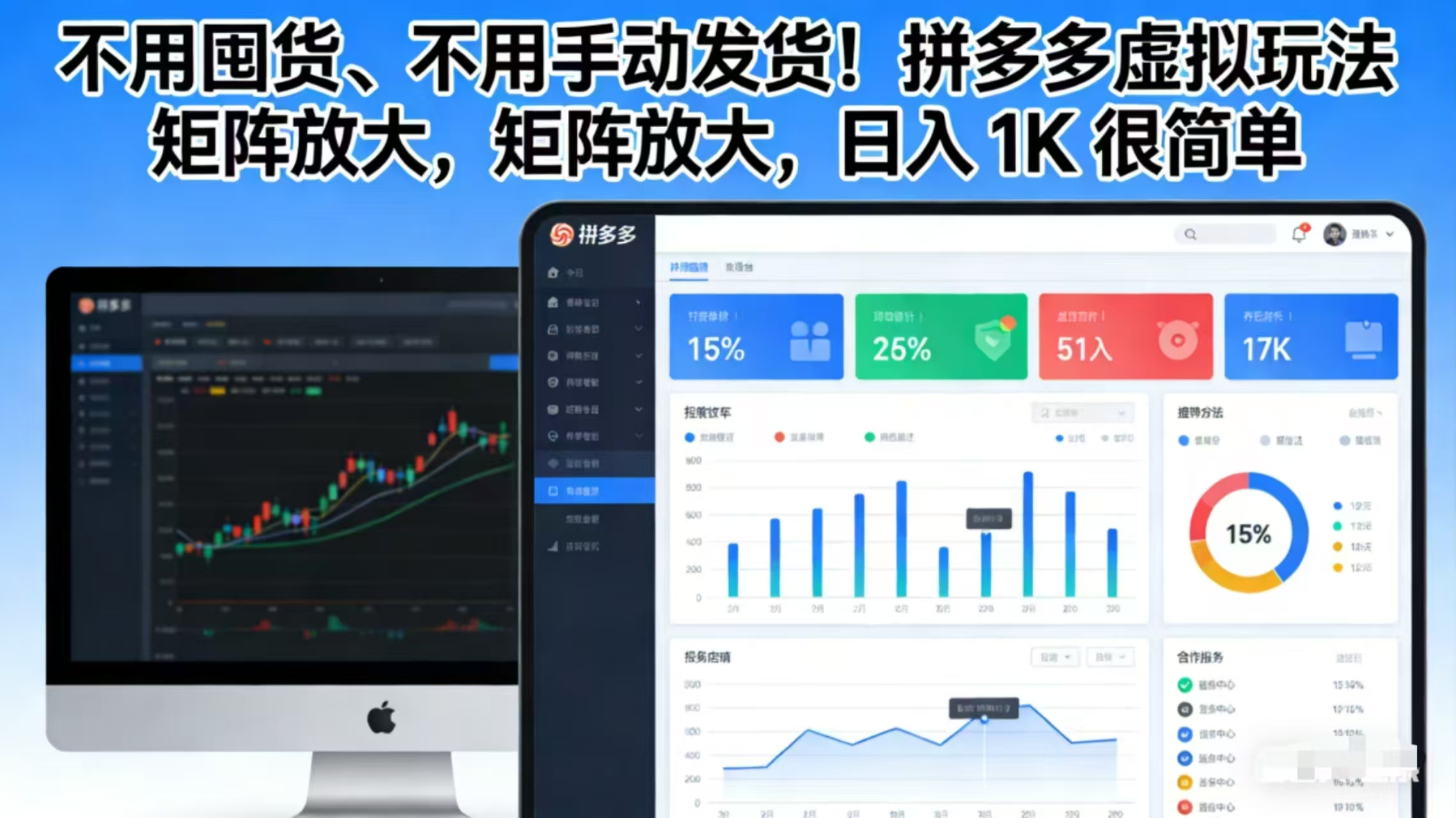 不用囤货、不用手动发货！拼多多虚拟玩法，矩阵放大，日入 1K 很简单-百盛轻创