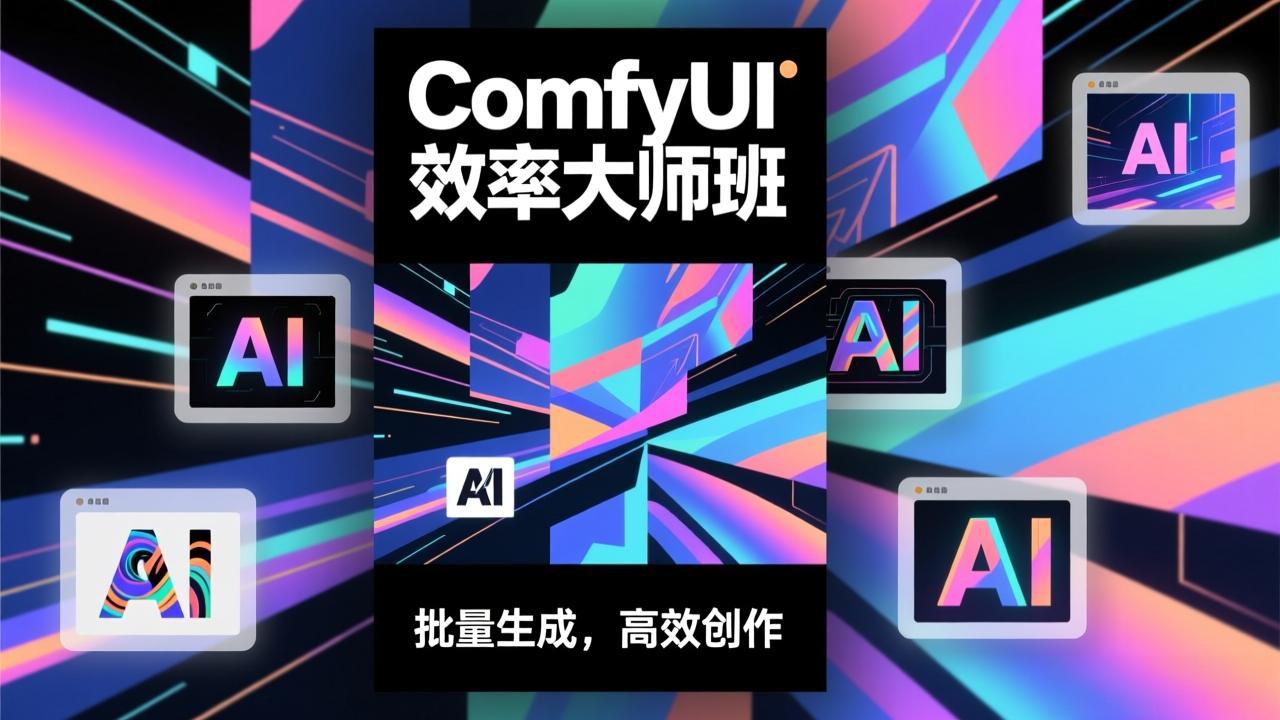 ComfyUI效率大师班：工作流搭建，批量生成，将个人AI出图效率提升5-10倍，月接单收入1-3万-百盛轻创