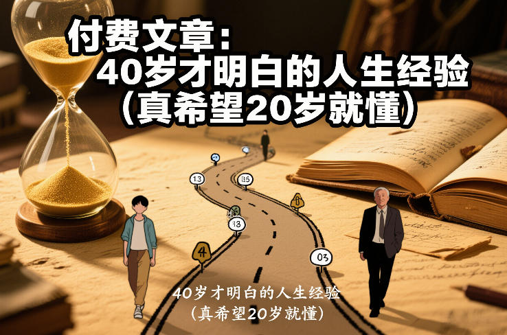 付费文章：40岁才明白的人生经验(真希望20岁就懂)-小艾项目网