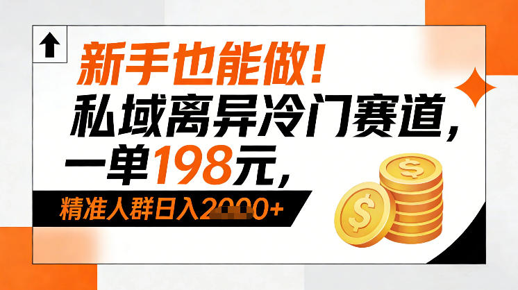 新手也能做！私域离异冷门赛道，一单198，精准人群日入1k+-百盛轻创