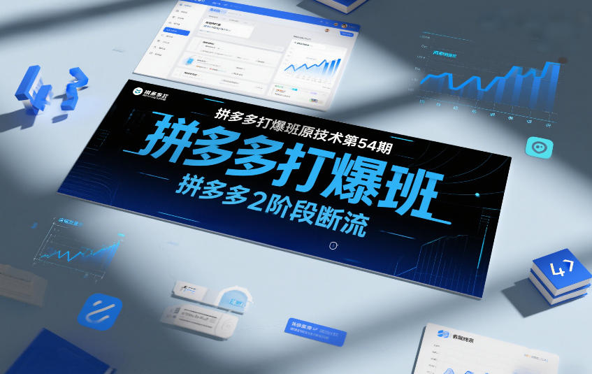 拼多多打爆班原创技术第54期，拼多多2阶段断流-小艾项目网