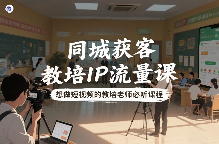 同城获客，教培IP流量课，想做短视频的教培老师必听课程-百盛轻创