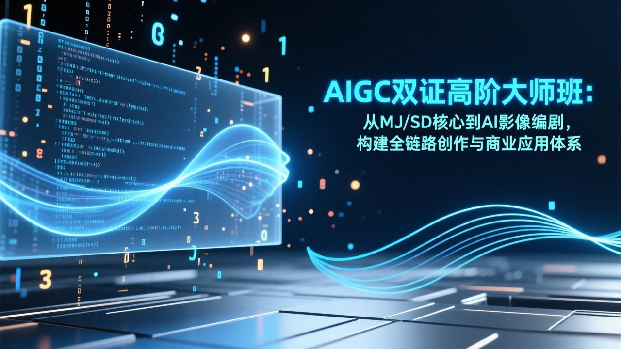 AIGC双证高阶大师班：从MJ/SD核心到AI影像编剧，构建全链路创作与商业应用体系-百盛轻创