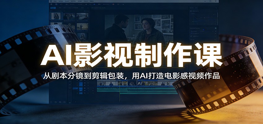 AI影视制作课：从剧本分镜到剪辑包装，用AI打造电影感视频作品-百盛轻创