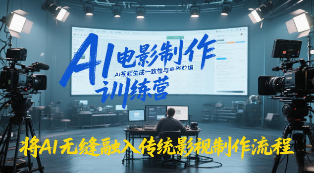 AI电影制作训练营，掌握AI视频生成一致性与电影剪辑，将AI无缝融入传统影视制作流程-百盛轻创