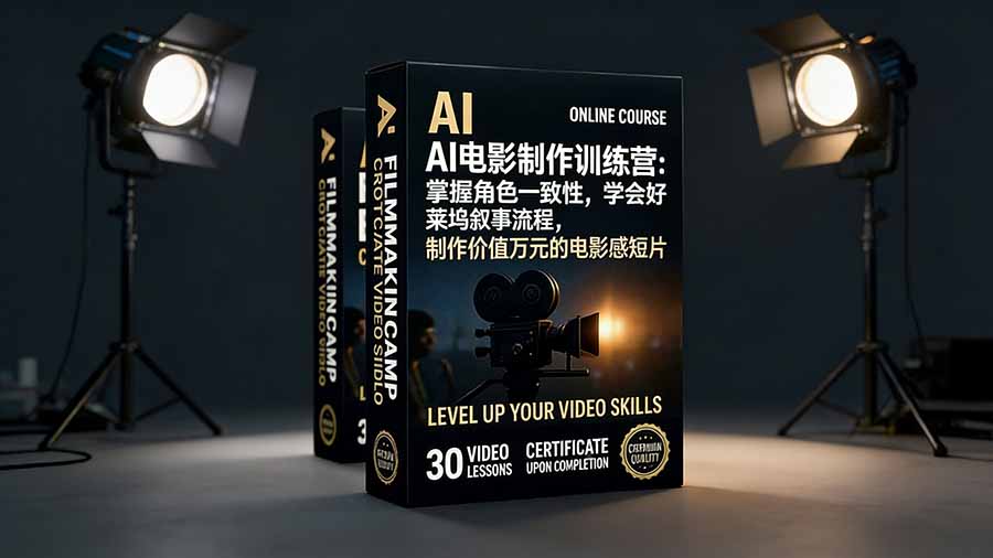 AI电影制作训练营：掌握角色一致性，学会好莱坞叙事流程，制作价值万元的电影感短片-小艾项目网