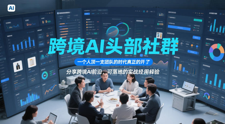 跨境AI头部社群，一个人顶一支团队的时代真正的开始了，分享跨境AI前沿，可落地的实战经验-百盛轻创