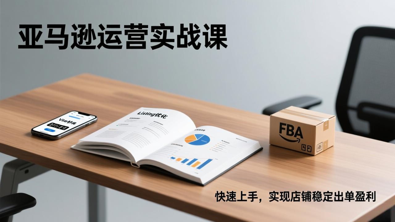 亚马逊运营实战课，Listing优化、Vine秒杀、FBA发货，快速上手，实现店铺稳定出单盈利-百盛轻创