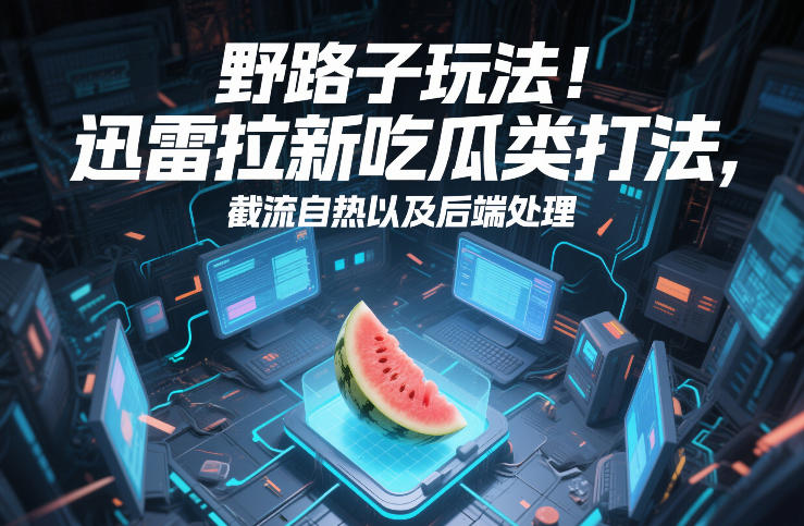 野路子玩法！迅雷拉新吃瓜类打法，截流自热以及后端处理-小艾项目网