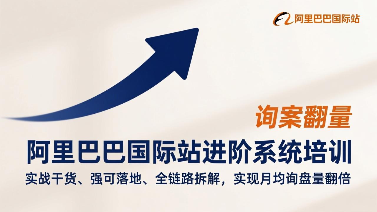 阿里巴巴国际站进阶系统培训，实战干货、强可落地、全链路拆解，实现月均询盘量翻倍-百盛轻创