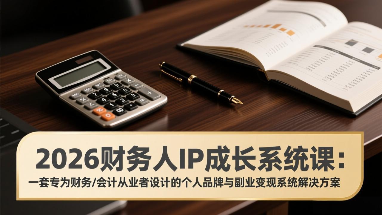 2026财务人IP成长系统课：一套专为财务/会计从业者设计的个人品牌与副业变现系统解决方案-百盛轻创
