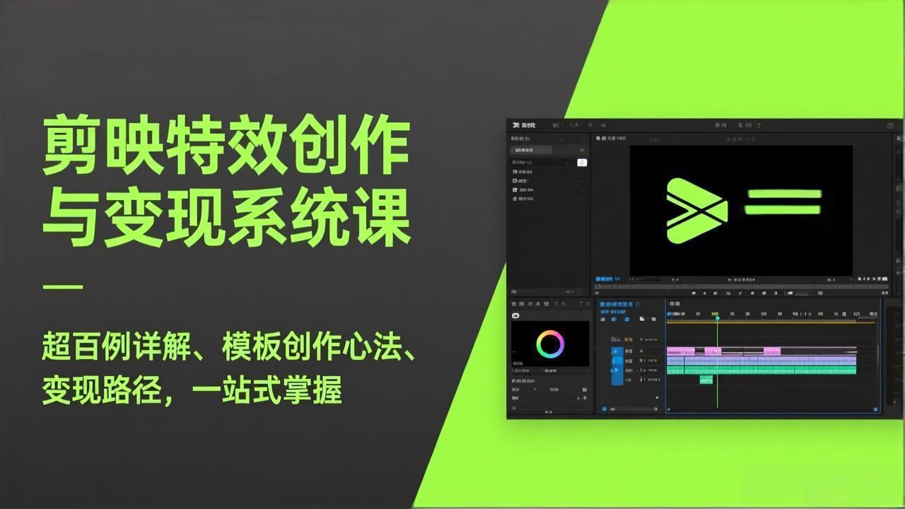 剪映特效创作与变现系统课，超百例详解、模板创作心法、变现路径，一站式掌握-百盛轻创