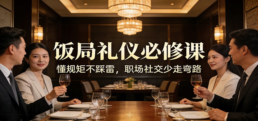 公众号收费文章：《饭局礼仪必修课：懂规矩不踩雷，职场社交少走弯路》-小艾项目网
