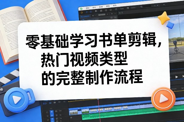 零基础学习书单剪辑，热门视频类型的完整制作流程(更新2026)-百盛轻创