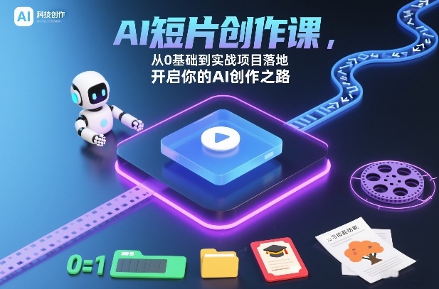 AI短片创作课，从0基础到实战项目落地，开启你的AI创作之路(更新)-百盛轻创
