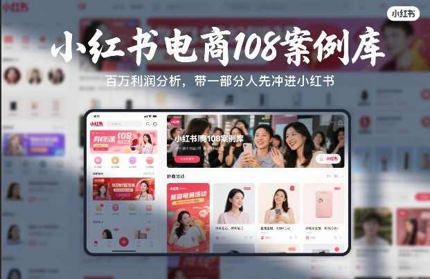 小红书电商108案例库，百W利润分析，带一部分人先冲进小红书【文档】-百盛轻创