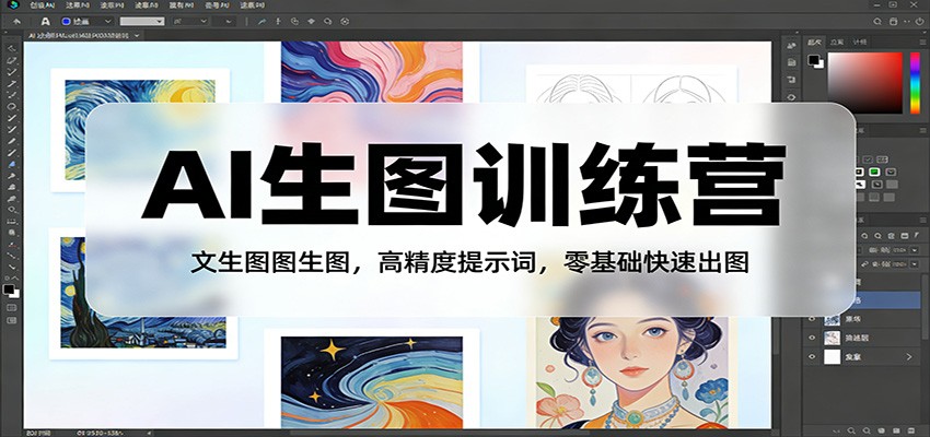 AI生图训练营：文生图图生图，高精度提示词，零基础快速出图-百盛轻创