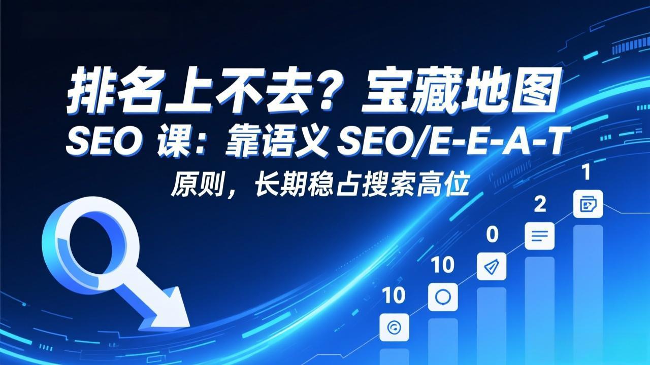 排名上不去？宝藏地图 SEO 课：靠语义 SEO+E-E-A-T 原则，长期稳占搜索高位-百盛轻创