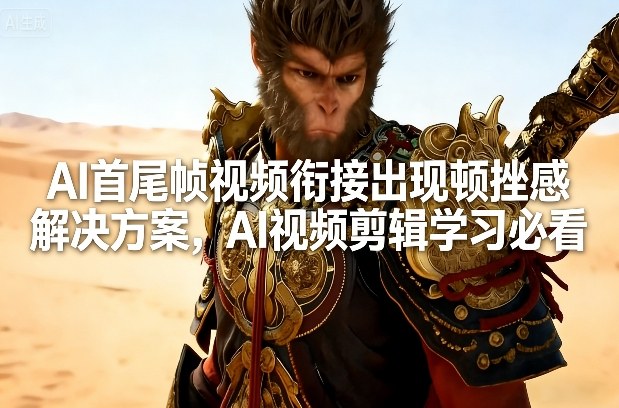 AI首尾帧视频衔接出现顿挫感解决方案，AI视频剪辑学习必看-百盛轻创