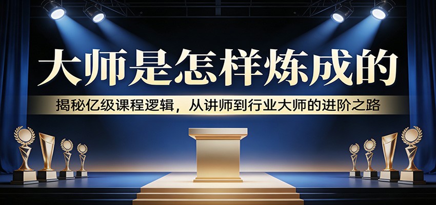 大师是怎样炼成的：揭秘亿级课程逻辑，从讲师到行业大师的进阶之路-百盛轻创