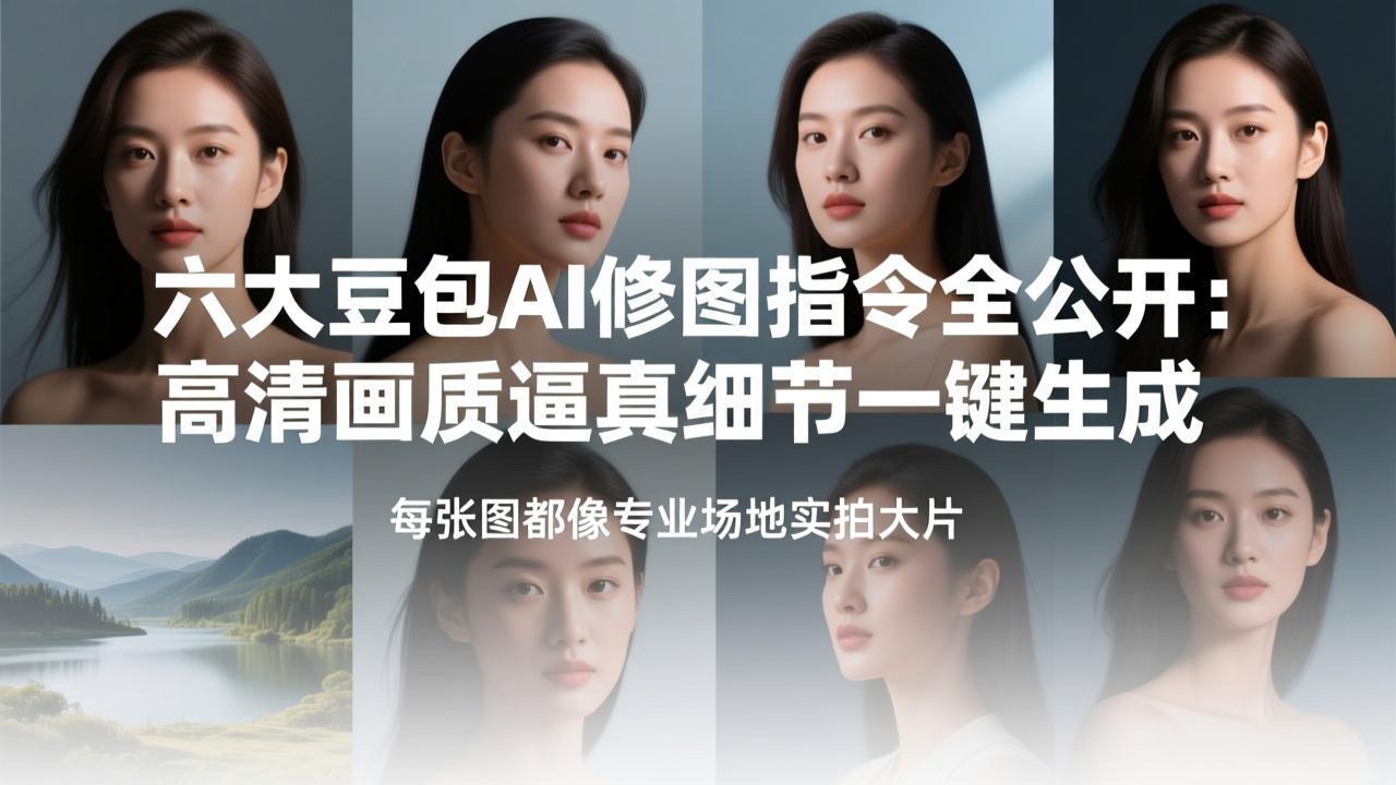 六大豆包AI修图指令全公开：高清画质逼真细节一键生成，每张图都像专业场地实拍大片-百盛轻创