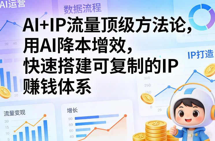 AI+IP流量顶级方法论，用AI降本增效，快速搭建可复制的IP賺钱体系-百盛轻创